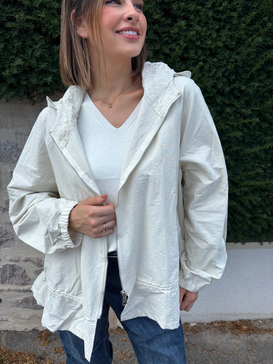 JULIE élégant imper dentelle
