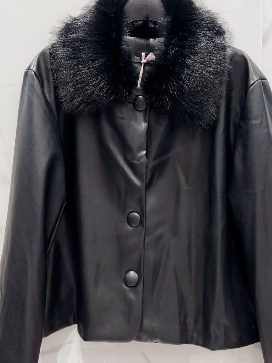 JAVA Veste courte avec fourrure similicuir