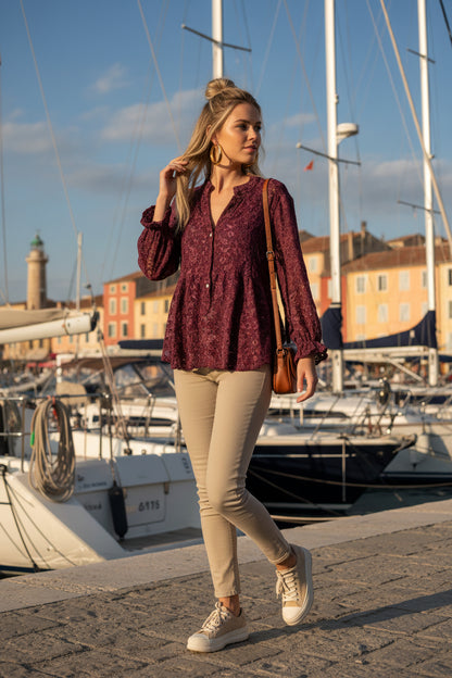 TULUM Blouse Dentelle Velours