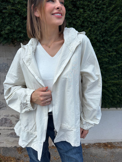 JULIE élégant imper dentelle