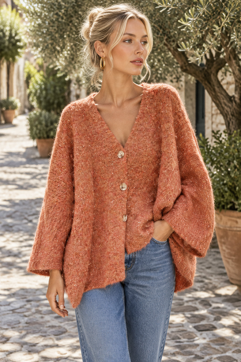 LOOSE veste laine style loose