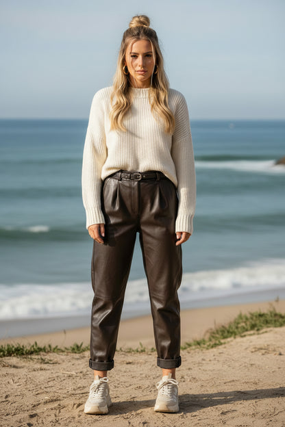 JAIPUR pantalon similicuir