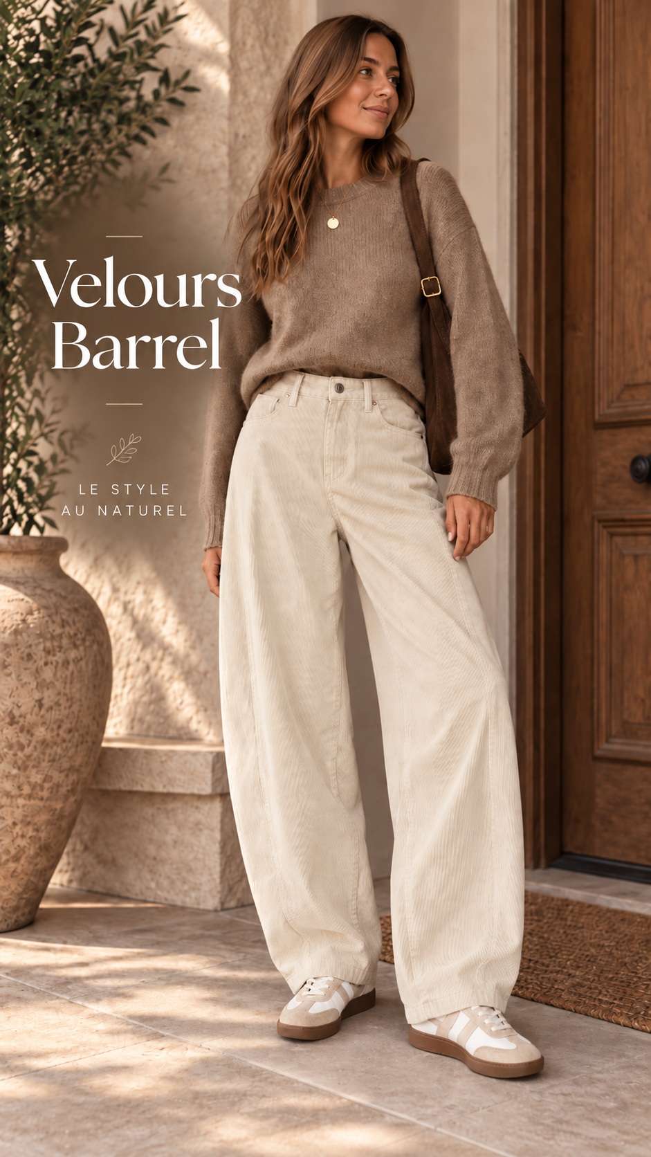 ALASKA Pantalon Barrel en velours