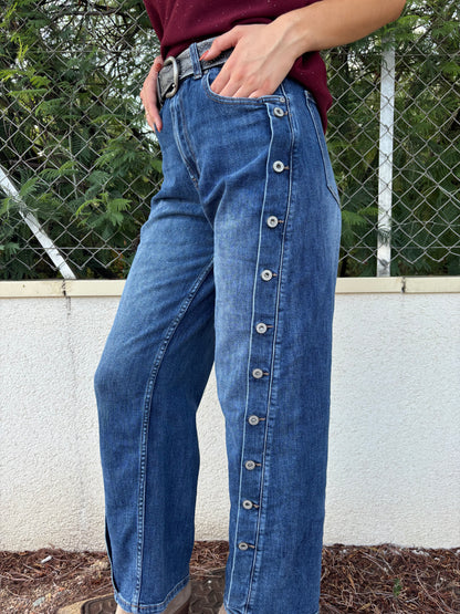 AXEL jean boutonné avec ceinture