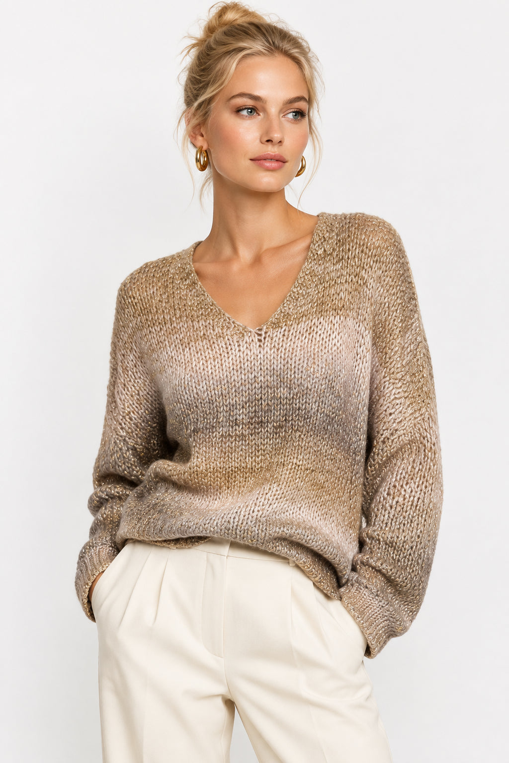 BORÉAL Pull dégradé avec fil de lurex