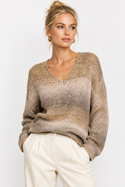 BORÉAL Pull dégradé avec fil de lurex