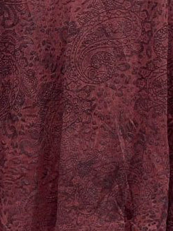 VELOURS Haut avec motifs en panne de velours
