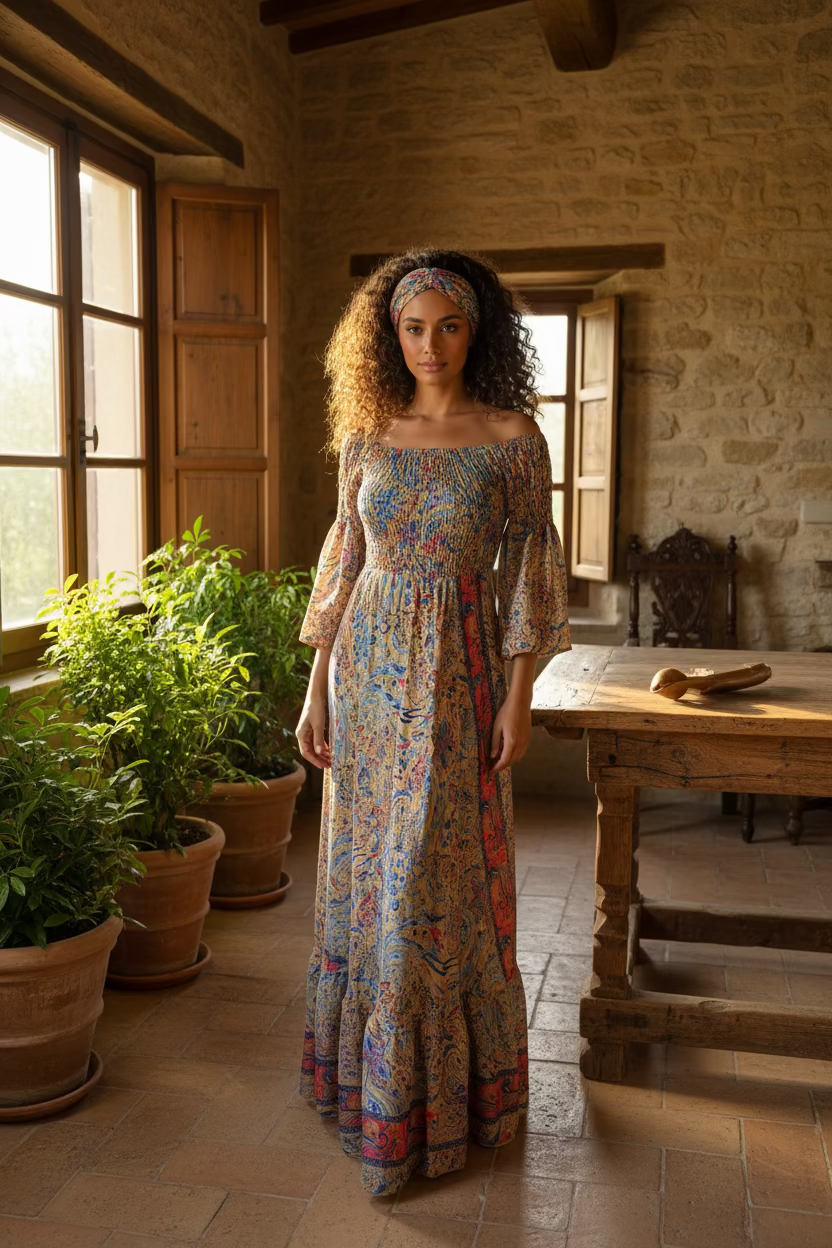 677 Robe en soie épaule