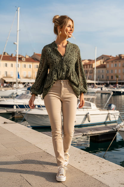 TULUM Blouse Dentelle Velours