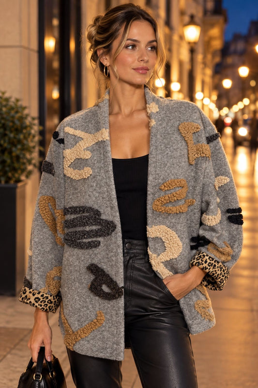 MÉRINOS veste esprit laine bouillie