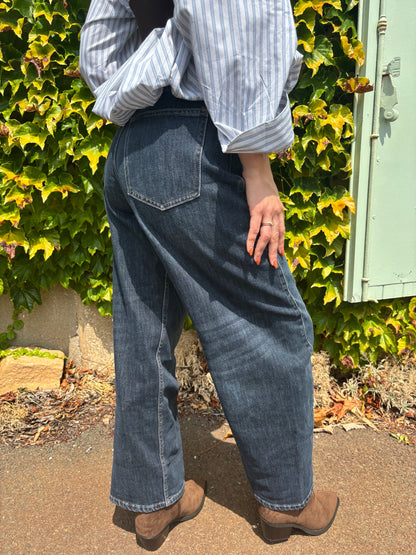 ZORA jean fantaisie bouton croisé avec ceinture