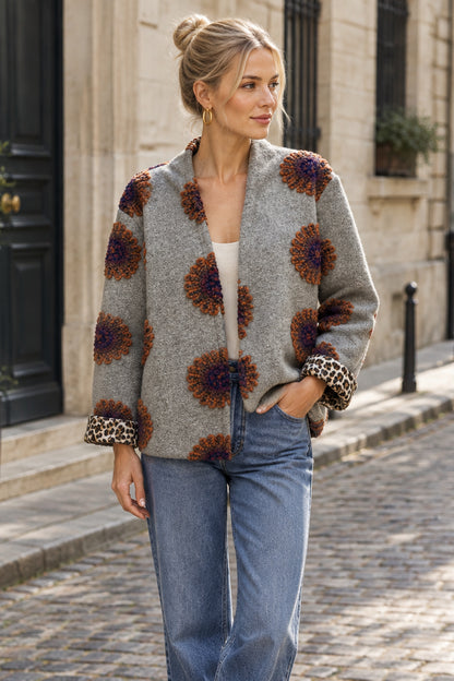 MÉRINOS veste esprit laine bouillie