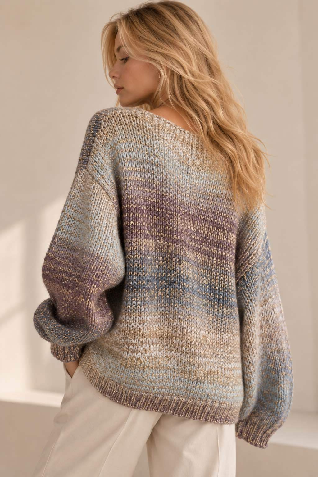 BORÉAL Pull dégradé avec fil de lurex