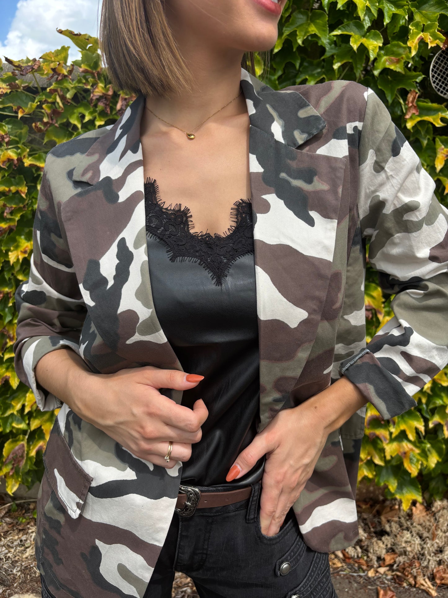 LIDY BLAZER COTON CAMOUFLAGE