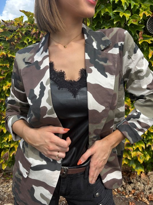 LIDY BLAZER COTON CAMOUFLAGE