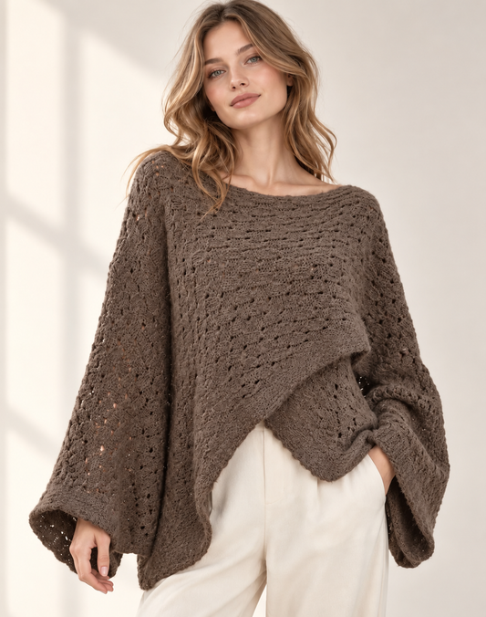 MATHIS Pull ajouré croisé