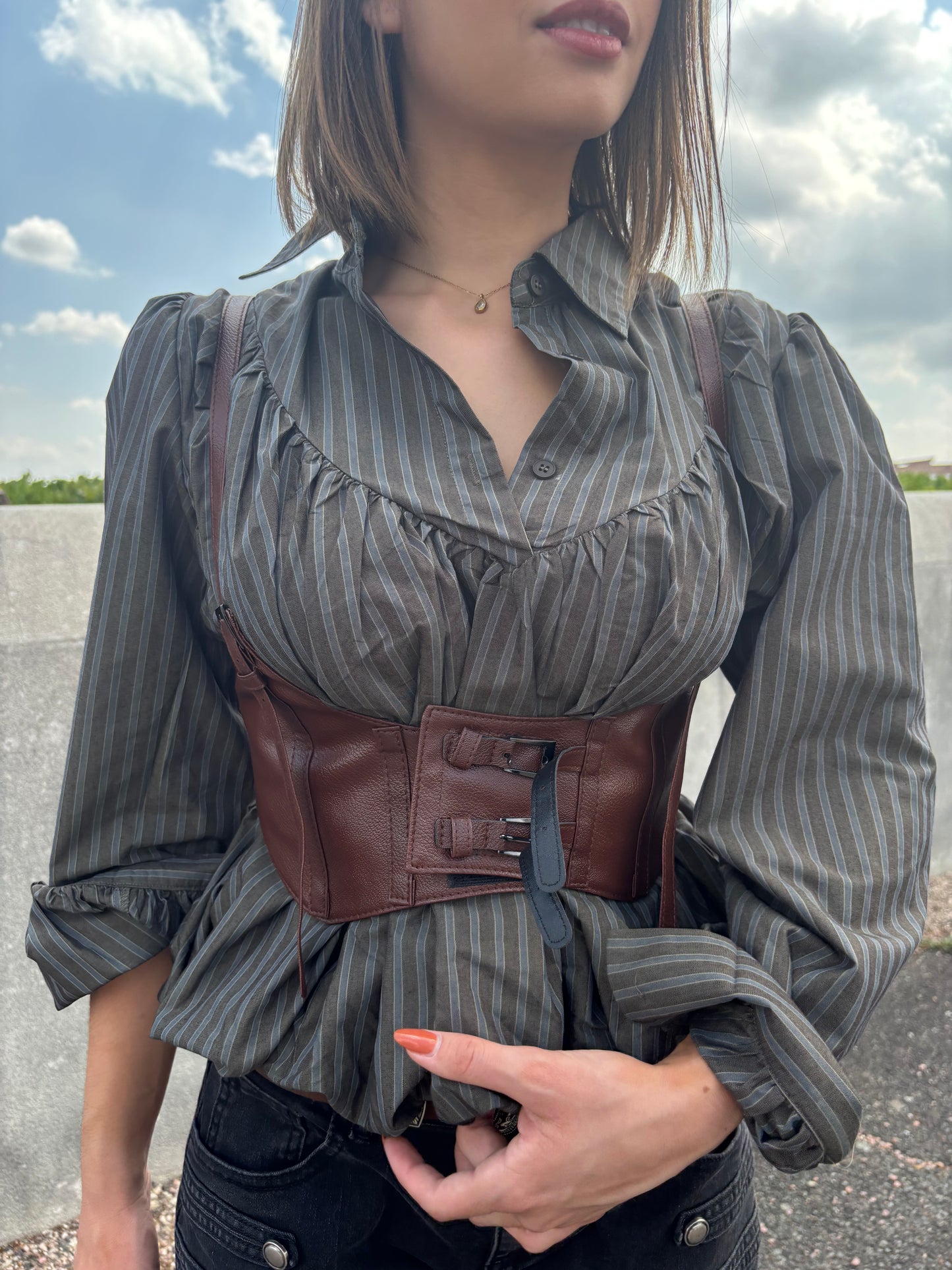 CORA chemise boule corset