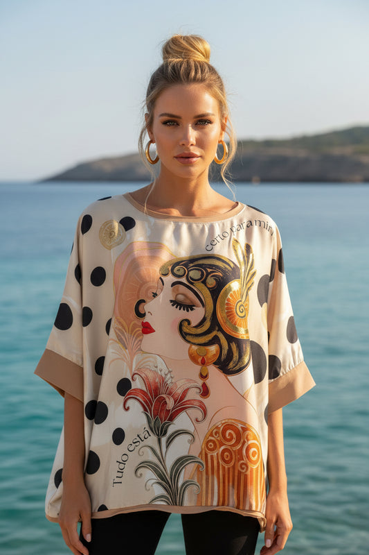 ELOISE tunique aspect satin