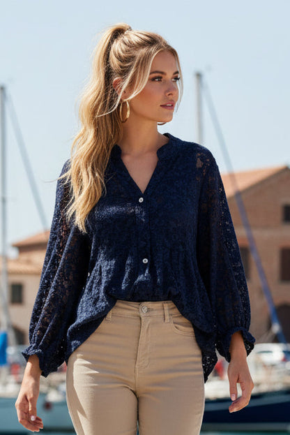 TULUM Blouse Dentelle Velours
