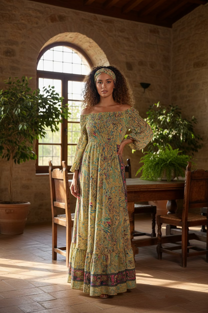 677 Robe en soie épaule
