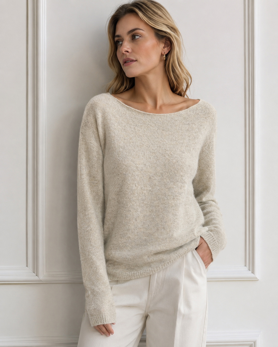LILAS Pull dos dentelle
