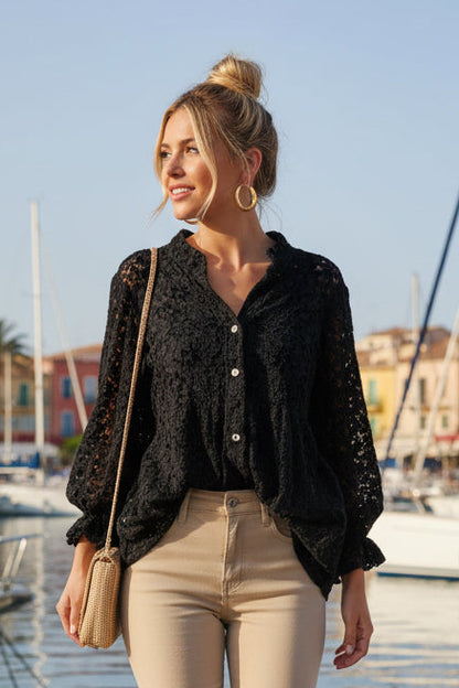 TULUM Blouse Dentelle Velours