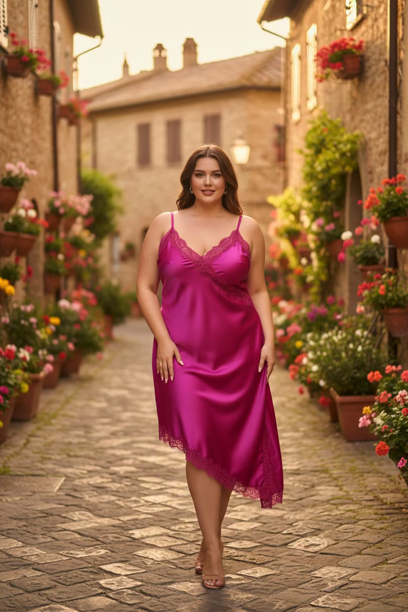 408 ROBE EN SATIN EN DENTELLE
