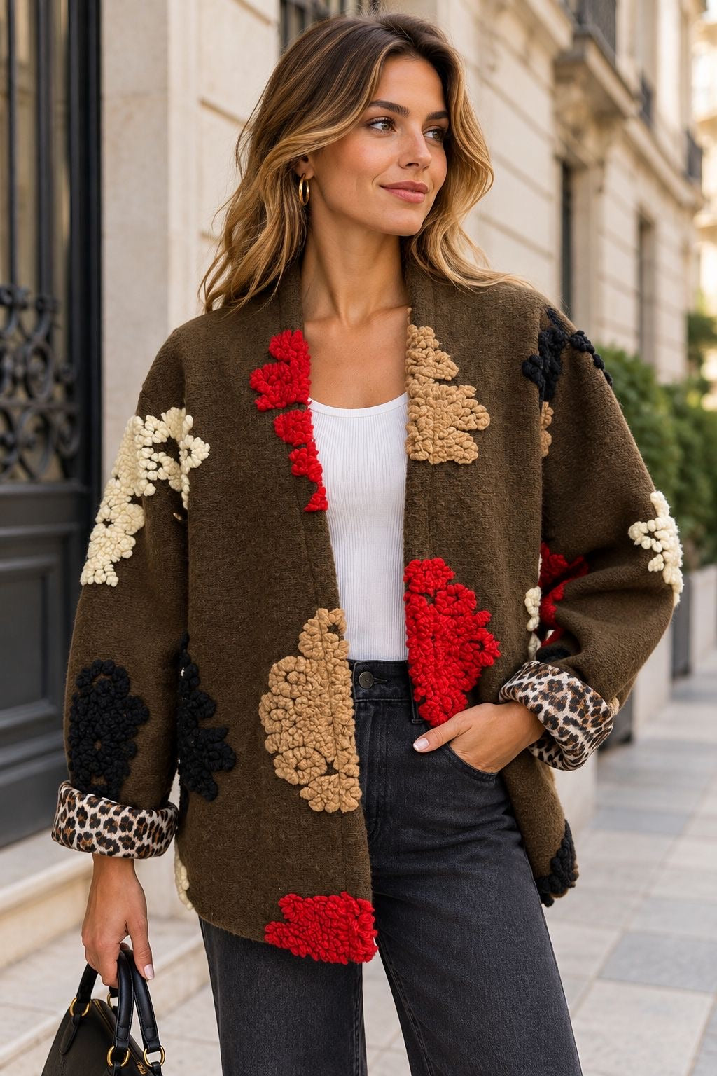 MÉRINOS veste esprit laine bouillie