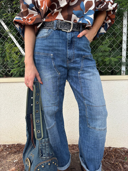 JUDY jean style cargo avec sa ceinture