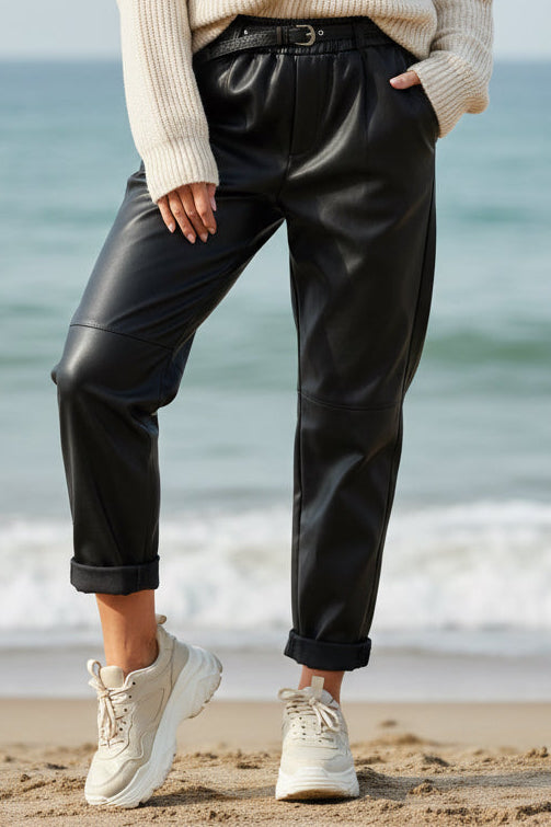 JAIPUR pantalon similicuir