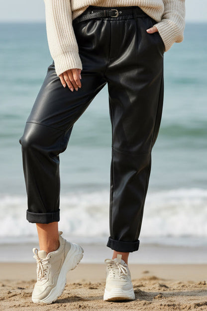 JAIPUR pantalon similicuir