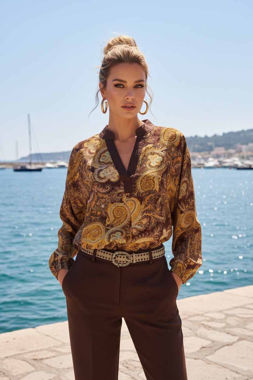 ZOÉ Liquette motif cachemire