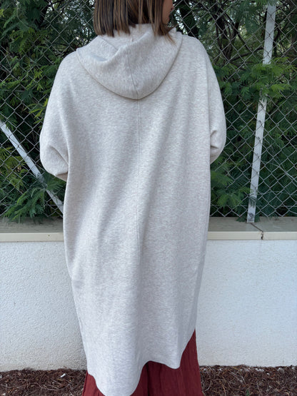 INÈS veste longue manche 3/4 boutonnée
