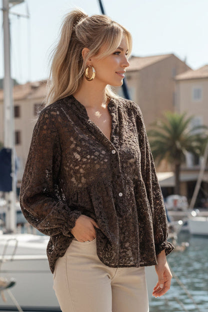 TULUM Blouse Dentelle Velours