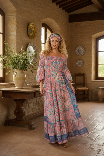 677 Robe en soie épaule