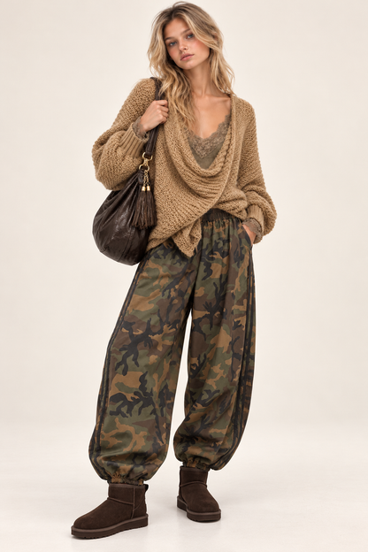 ALEXANDRA Pull grosse maille croisé