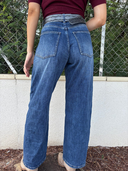 AXEL jean boutonné avec ceinture