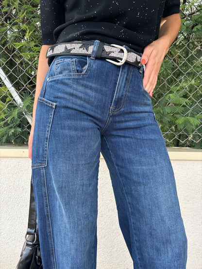 LIZY Jean avec poche cargo et sa ceinture