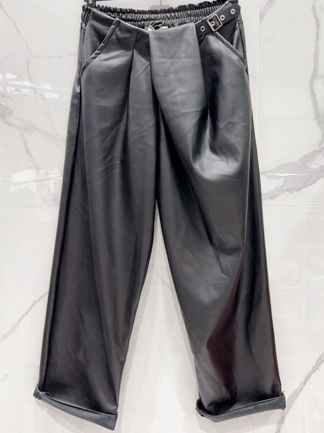 REGIS Pantalon avec pince similicuir