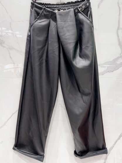 REGIS Pantalon avec pince similicuir