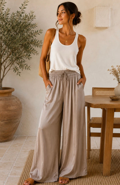 649 PANTALON SATINÉ