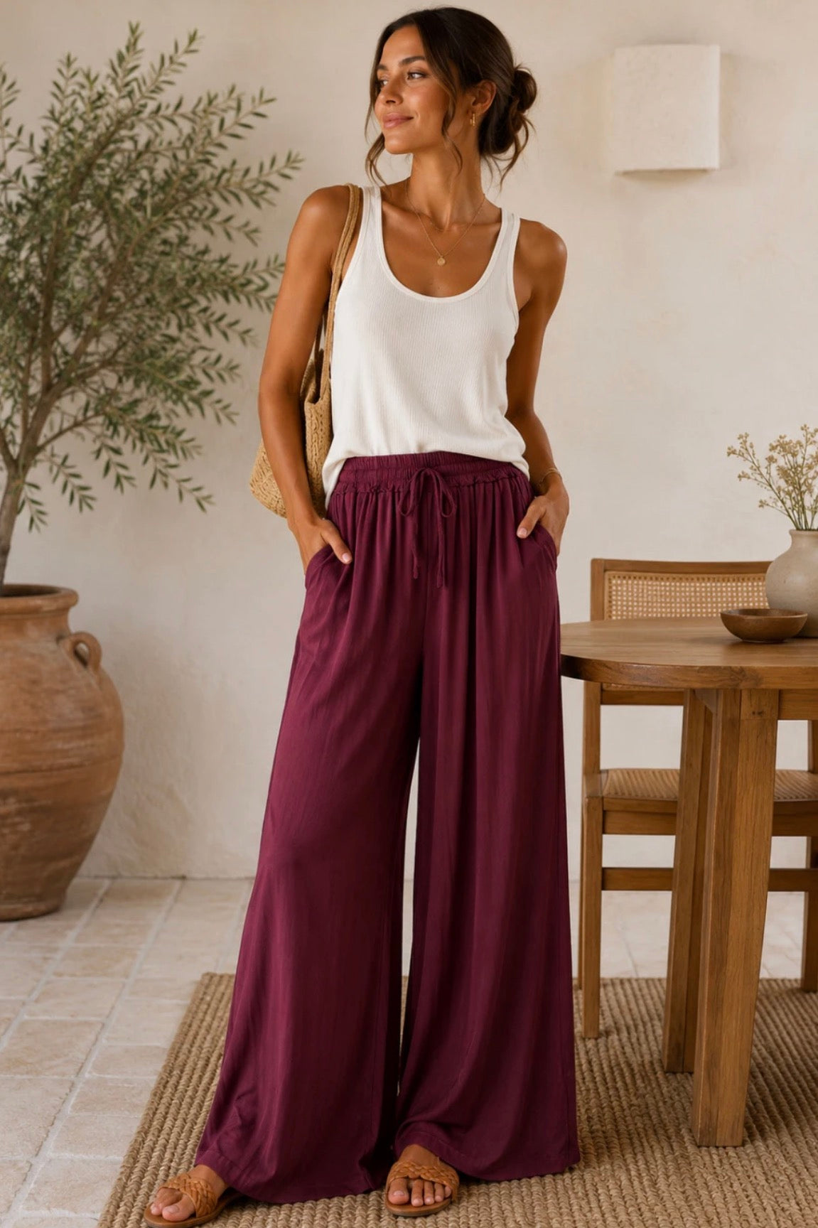649 PANTALON SATINÉ
