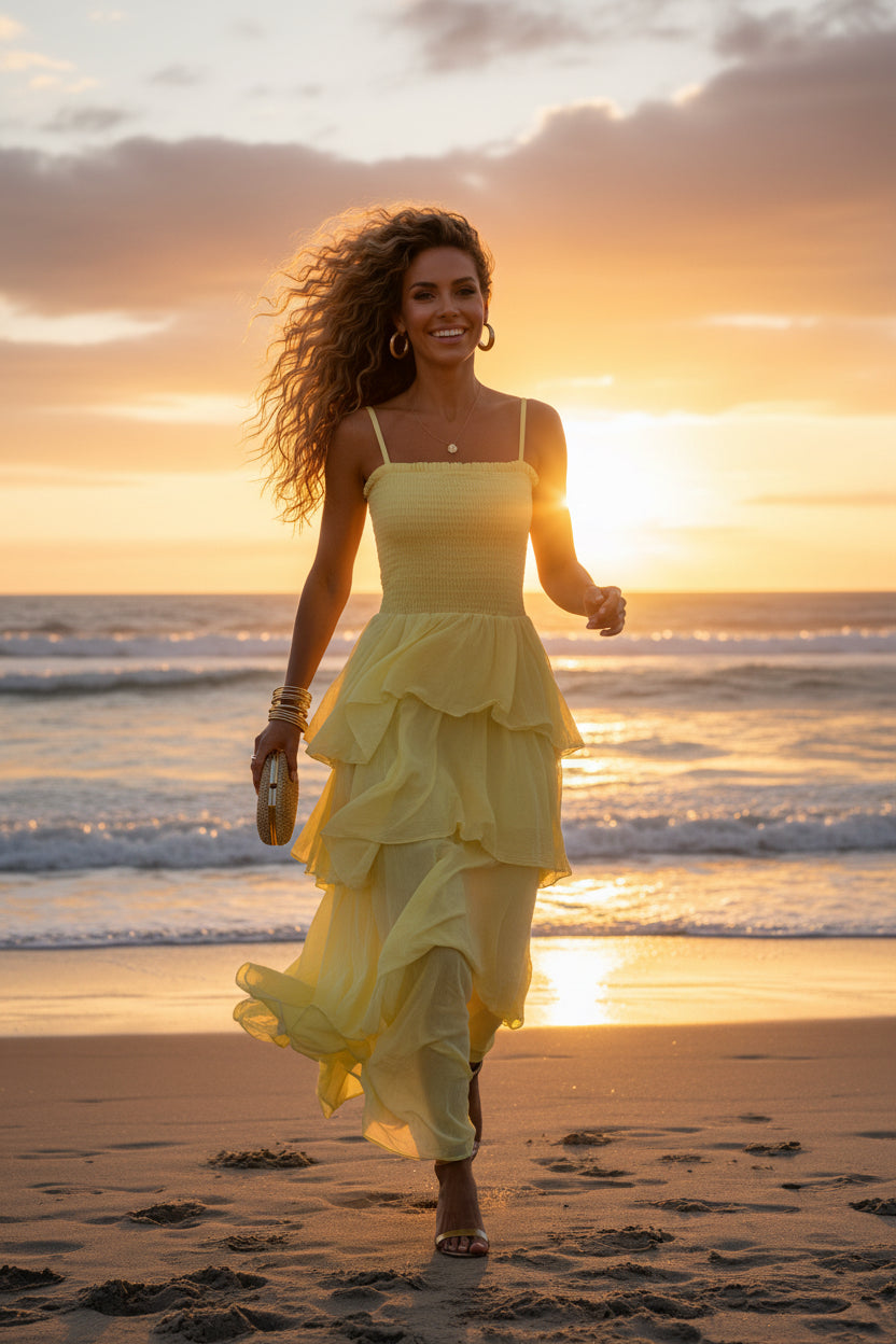 641 ROBE BUSTIER VOLANTS
