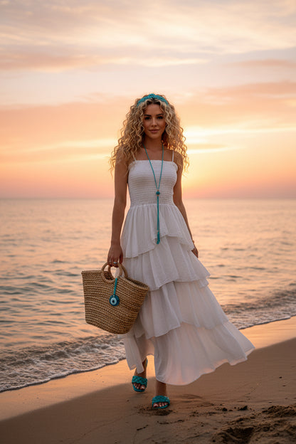 641 ROBE BUSTIER VOLANTS