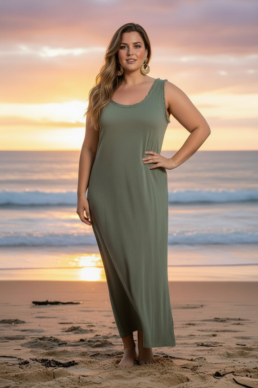 642 ROBE SANS MANCHE COTON