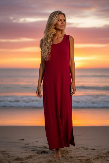 642 ROBE SANS MANCHE COTON