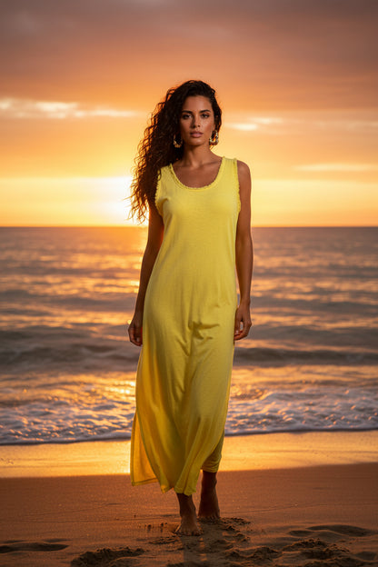 642 ROBE SANS MANCHE COTON