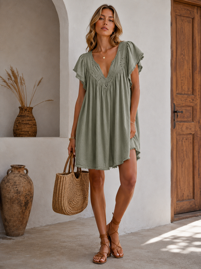 672 Robe courte en coton