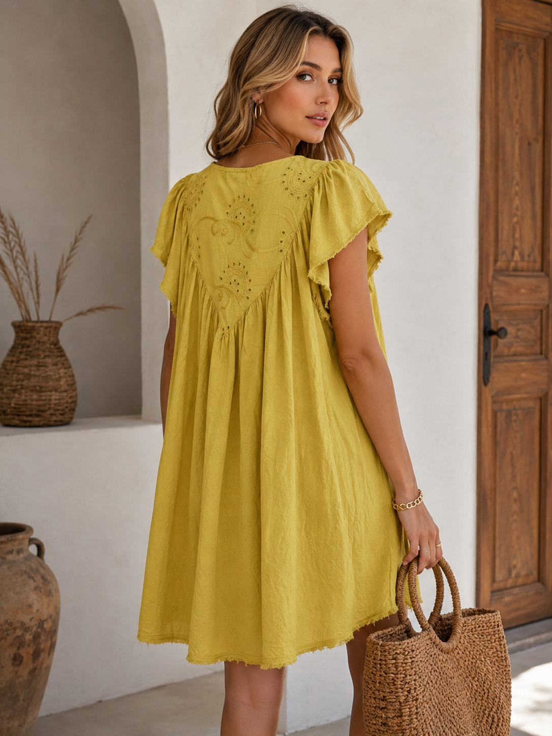 672 Robe courte en coton