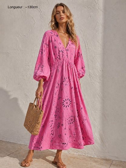 663 ROBE LONGUE GAZE DE COTON